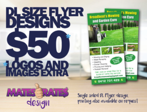DL size flyer designs - Mates Rates Design